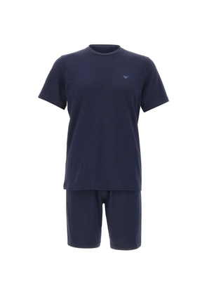 Emporio Armani eagle-logo T-shirt pyjama set - Blue