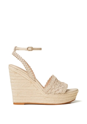 TWINSET woven wedged sandals - Neutrals