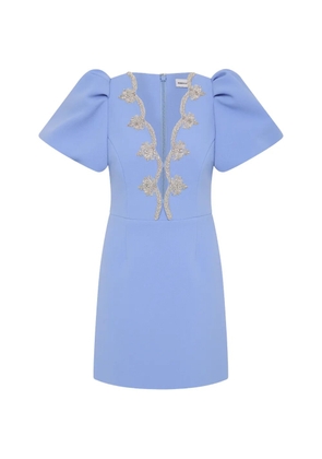 Rebecca Vallance puff sleeve embellished dress - Blue