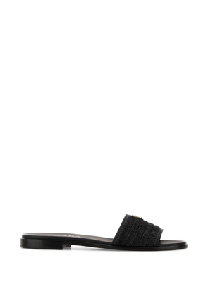 Prada crochet details slippers - Black