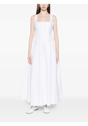 Sportmax Giro square-neck A-line maxi dress - White