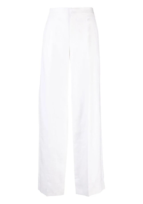 Chloé wide-leg linen trousers - White