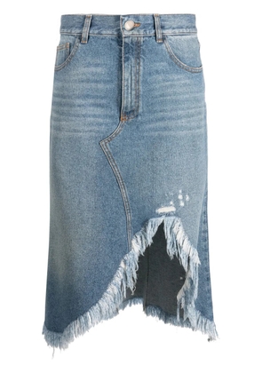 Chloé asymmetric denim midi skirt - Blue