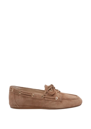 Stuart Weitzman lace-up suede loafers - Neutrals
