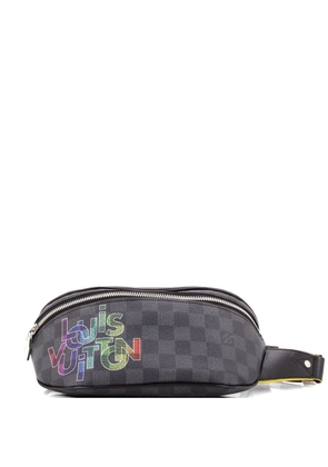 Louis Vuitton Pre-Owned Campus Bumbag Limited Edition Interlinked Logo Damier Graphite belt bag - Black