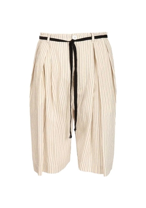 Barena striped belted shorts - Neutrals