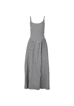 Faithfull the Brand Chiara gingham midi dress - Black