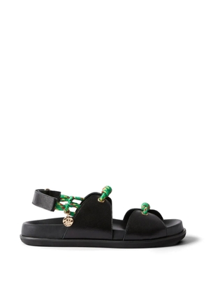 Claudie Pierlot cord charm leather sandals - Black