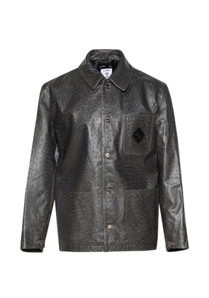 Casablanca ostrich-effect workwear shirt - Grey