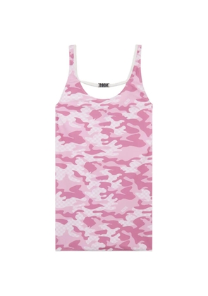 GCDS camo-print mini dress - Pink