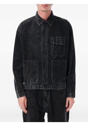 and Wander chest-pocket denim jacket - Black