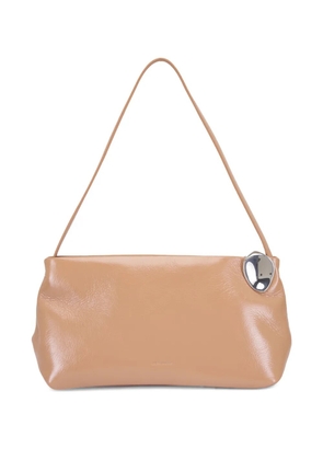 Jil Sander metallic-detail leather shoulder bag - Neutrals