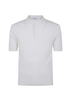 Gran Sasso ribbed polo shirt - White