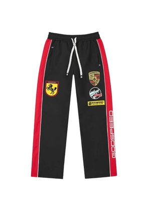 GODSPEED applique striped track pants - Black