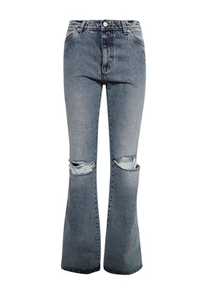 Natasha Zinko distressed flared jeans - Blue