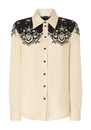 PINKO star-print collared shirt - Neutrals