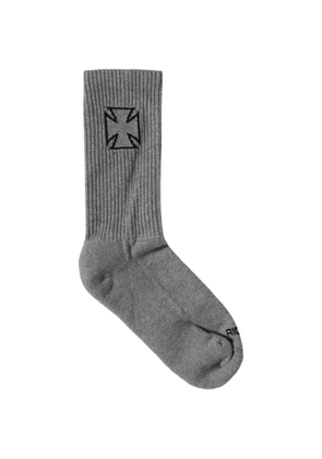 VETEMENTS cross-embellishment socks - Grey