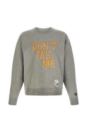 Maison MIHARA YASUHIRO Don't Tag Me gauze logo-patch sweatshirt - Grey