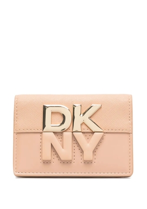 DKNY logo-plaque bi-fold wallet - Neutrals