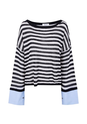 Aviù striped sweater - Black