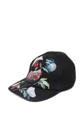 Undercover butterfly-print cap - Black