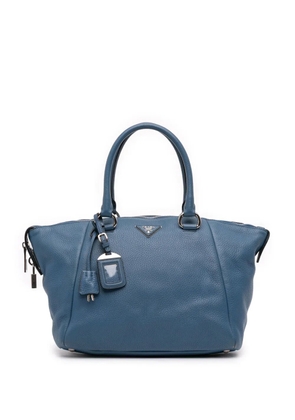 Prada Pre-Owned 2010-2025 Vitello Daino Double Handle satchel - Blue