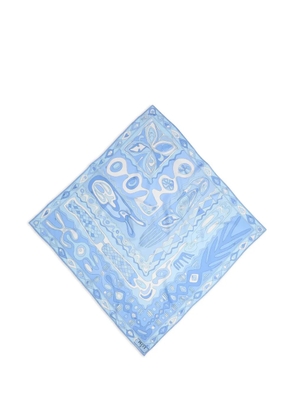 PUCCI Angoli-print silk scarf - Blue