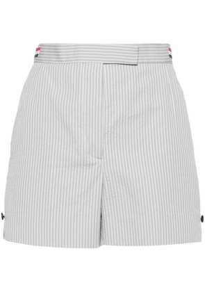 Thom Browne striped seersucker shorts - Grey