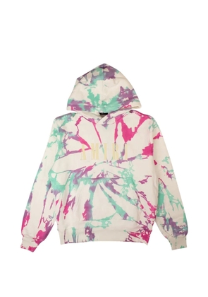 AMIRI logo-print tie-dye hoodie - White