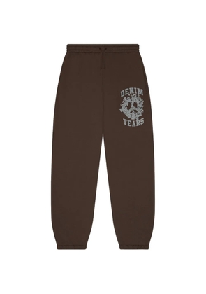 Denim Tears University logo-detail track pants - Brown