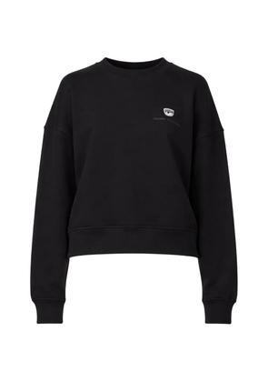 Chiara Ferragni detail-embroidered sweatshirt - Black