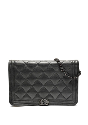CHANEL Pre-Owned 2016-2017 Boy Chanel wallet-on-chain - Black