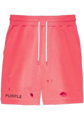 Purple Brand logo-print track pants - Red