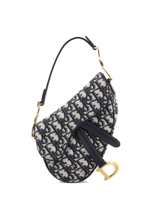 Christian Dior Pre-Owned Saddle Handbag Oblique Canvas Mini shoulder bag - Blue