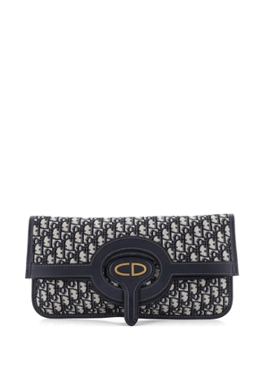 Christian Dior Pre-Owned Fold Over Oblique Canvas clutch bag - Blue