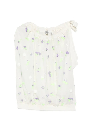 Essentiel Antwerp Jomme floral-embroidered top - Neutrals