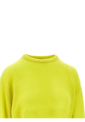 Balenciaga crew-neck cropped top - Yellow