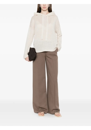 'S Max Mara Farea knitted hoodie - Neutrals