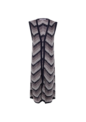 D.Exterior chevron sequin knitwear - Black
