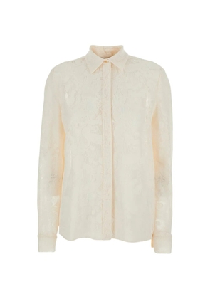 PT Torino lace buttoned shirt - Neutrals