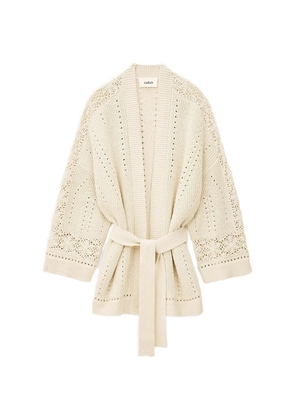 Ba&Sh Perine crochet belted cardigan - Neutrals