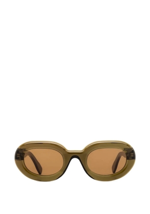 AUDE HEROUARD Odile oval-frame sunglasses - Green