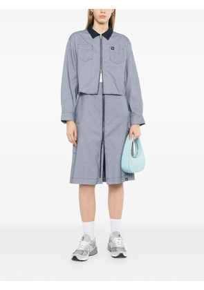 SPORT b. by agnès b. Checker zip-fastening shirt - Blue