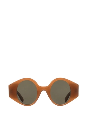 AUDE HEROUARD Marthe oval-frame sunglasses - Brown