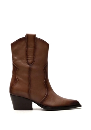 Free People Cat Nap leather cowboy boots - Brown