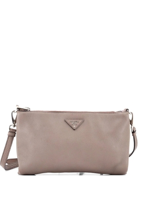 Prada Pre-Owned Flat Zip Vitello Daino Mini crossbody bag - Grey