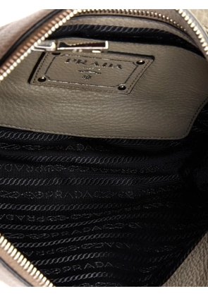 Prada Pre-Owned Flat Zip Vitello Daino Mini crossbody bag - Grey