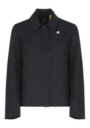 K-Way logo-plaque collar jacket - Black