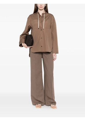 Via Masini 80 button trousers - Brown