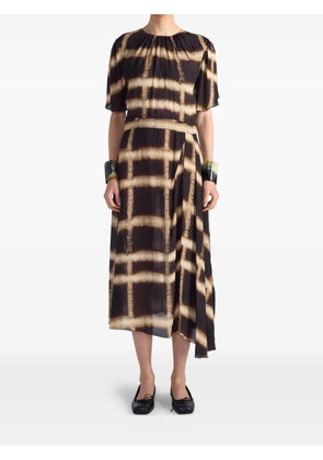 Liviana Conti Brittany gathered midi dress - Brown